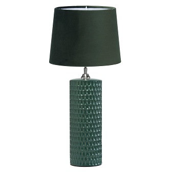 Duża zielona lampa stołowa ceramiczna Honeycomb